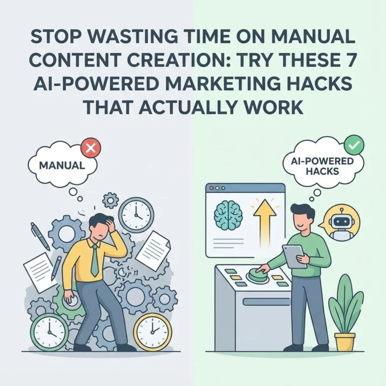 Read more about the article Stop Wasting Time on Manual Content Creation: Try These 7 AI-Powered Marketing Hacks That Actually Work