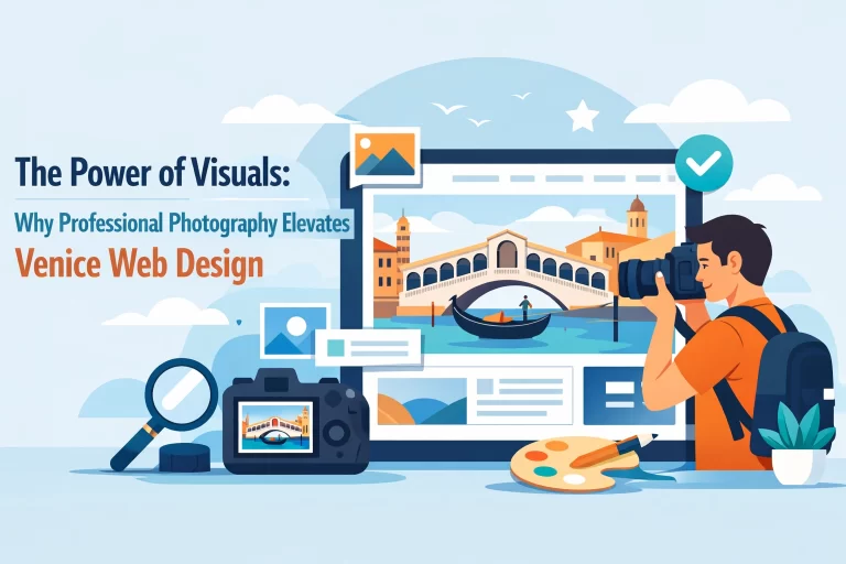 Read more about the article The Power of Visuals: Why Professional Photography Elevates Venice Web Design